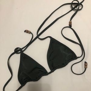 American apparel green triangle bikini top
